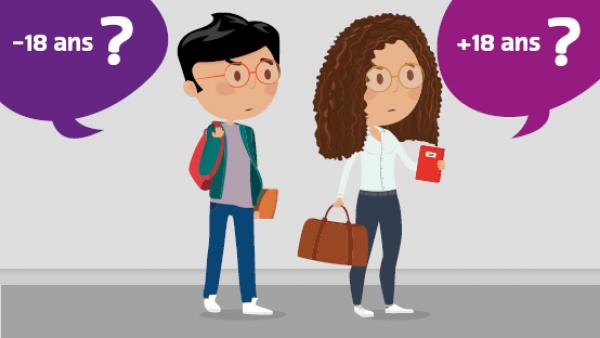 Garçon-fille -18 ans et + 18 ans 
