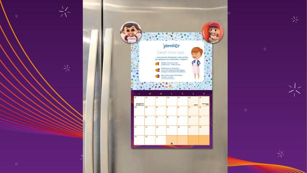 calendrier sur frigo